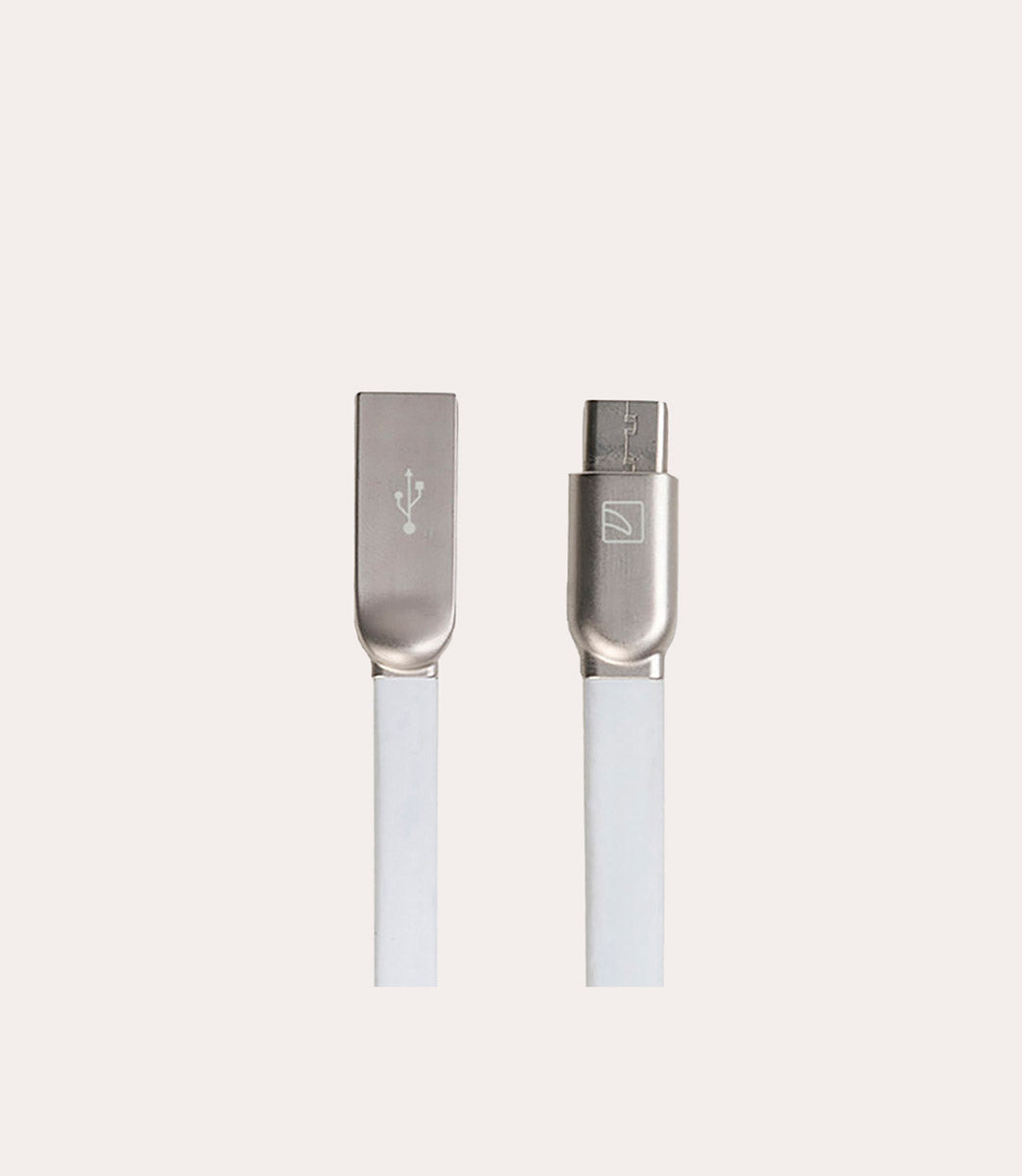 Tucano USB-C Kabel Flach Zink Schwarz Schnellladung