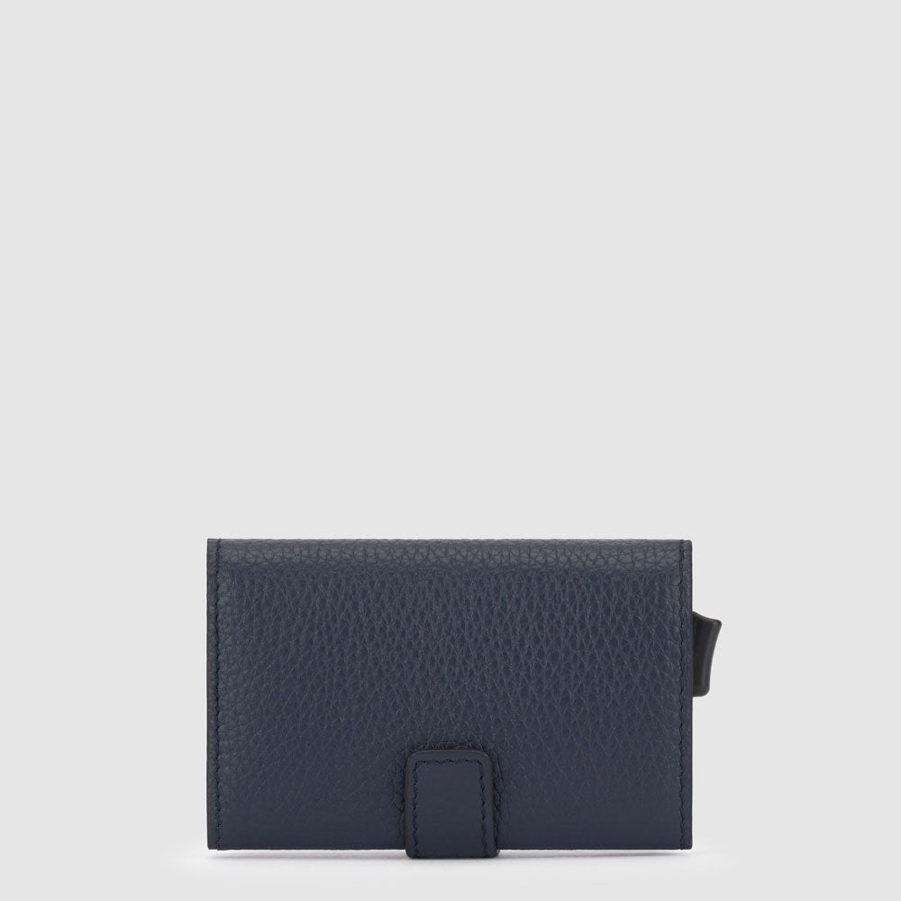 Piquadro Black Square Kartenetui Automatisch Blau RFID