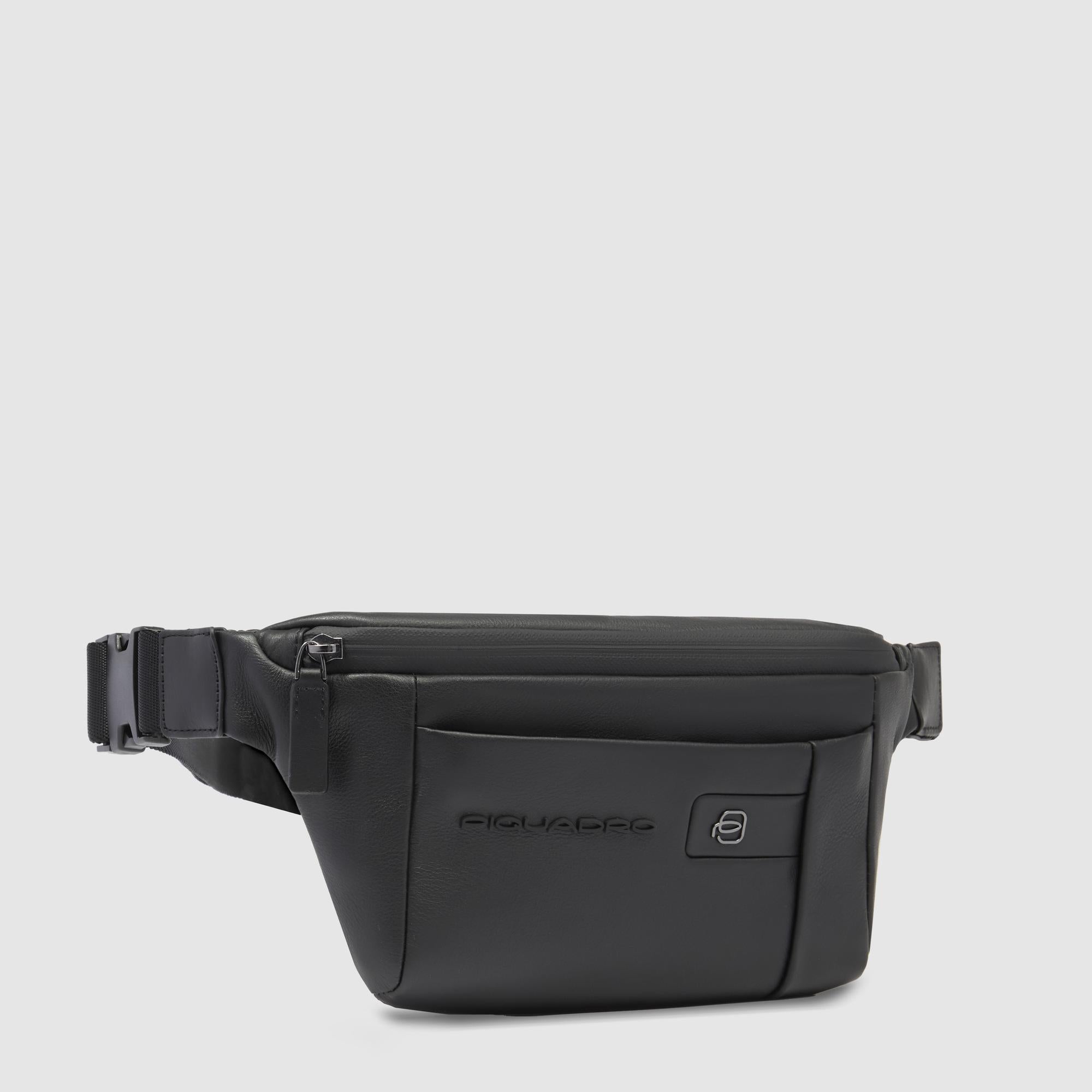 Piquadro Urban Bauchtasche Herren Schwarz Leder