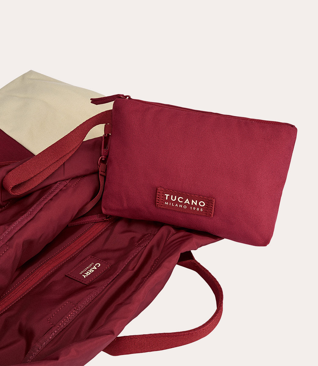 Tucano Carry Beach Medium Shopper Baumwolle Blau Kordelzug