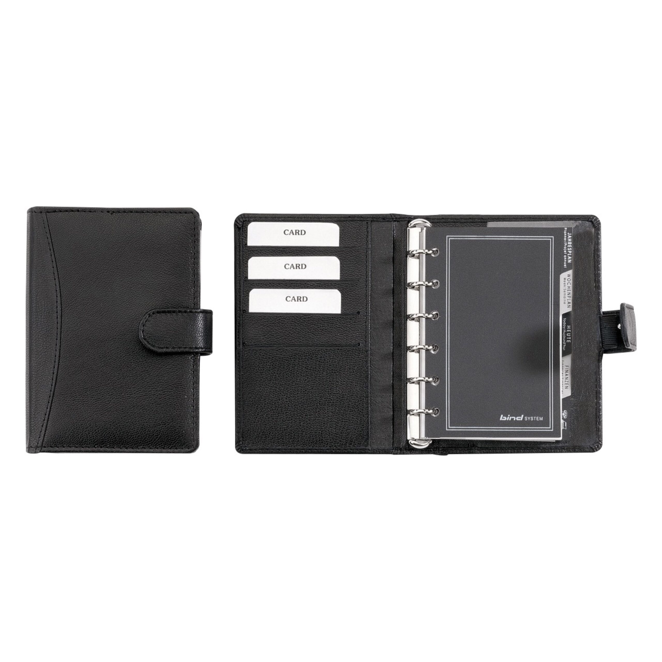 Lightpak Systemplaner A7 Schwarz Kalender 1 Woche 2 Seiten