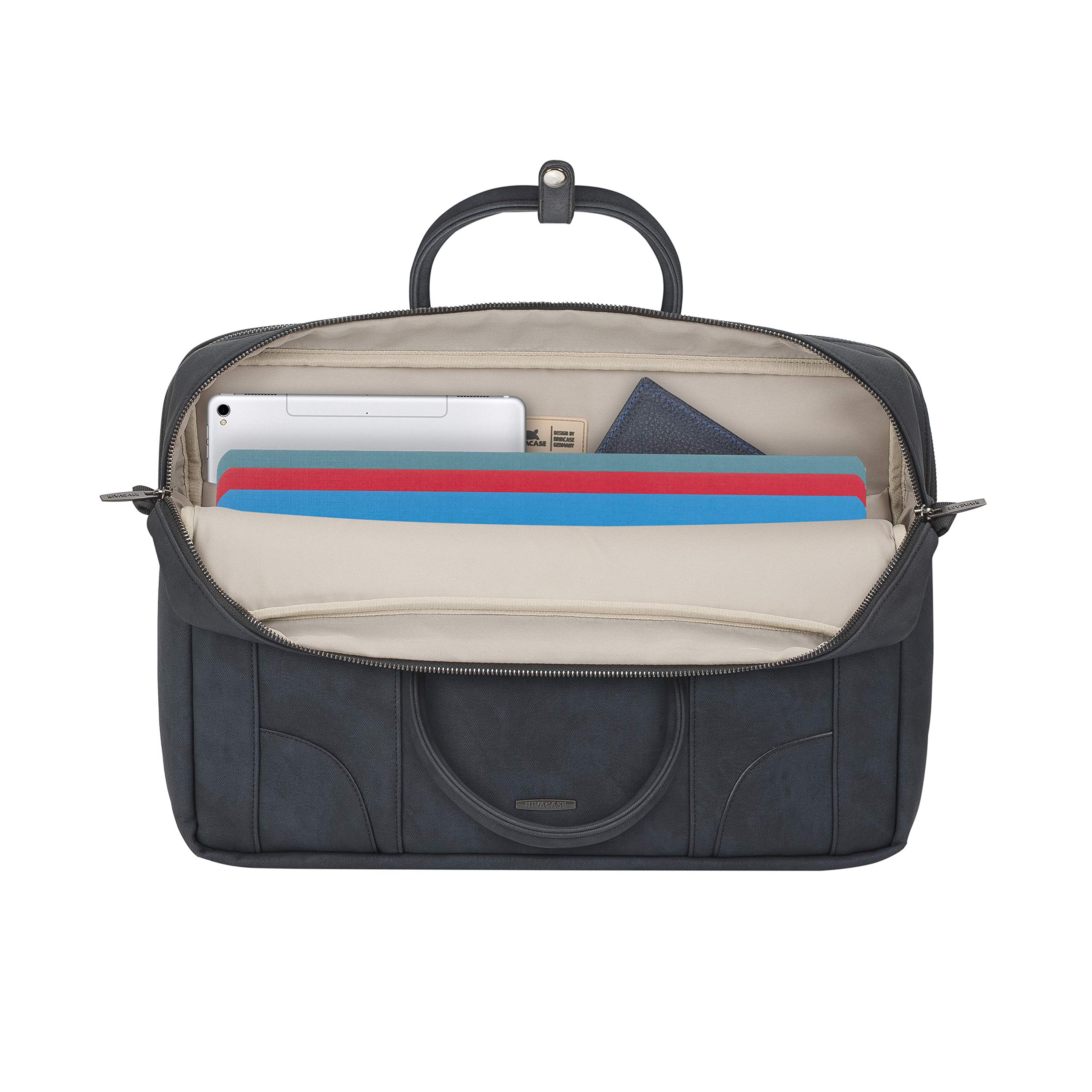 RIVACASE Regent Notebooktasche 16 Zoll Schwarz Kunstleder