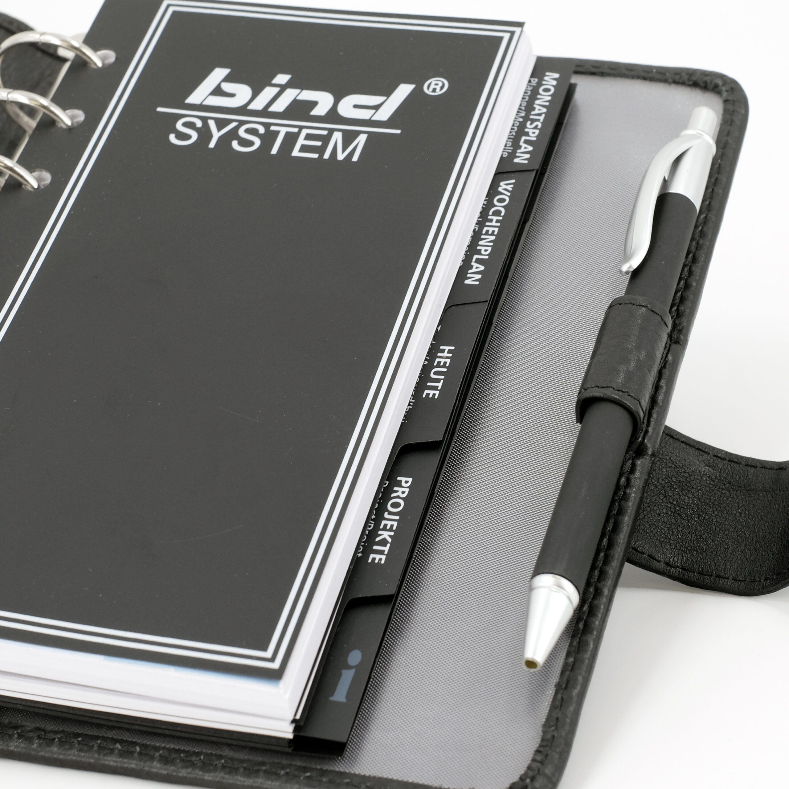 Bind Systemplaner A6 Organizer Schwarz Ringmechanik