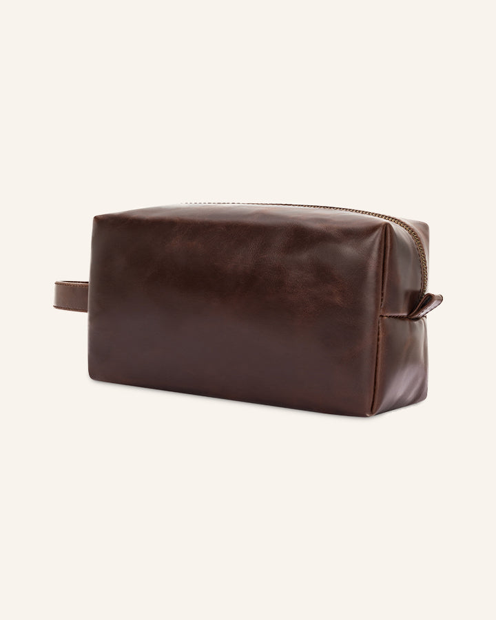 Buckle & Seam Everest Braun Leder Kulturtasche YKK