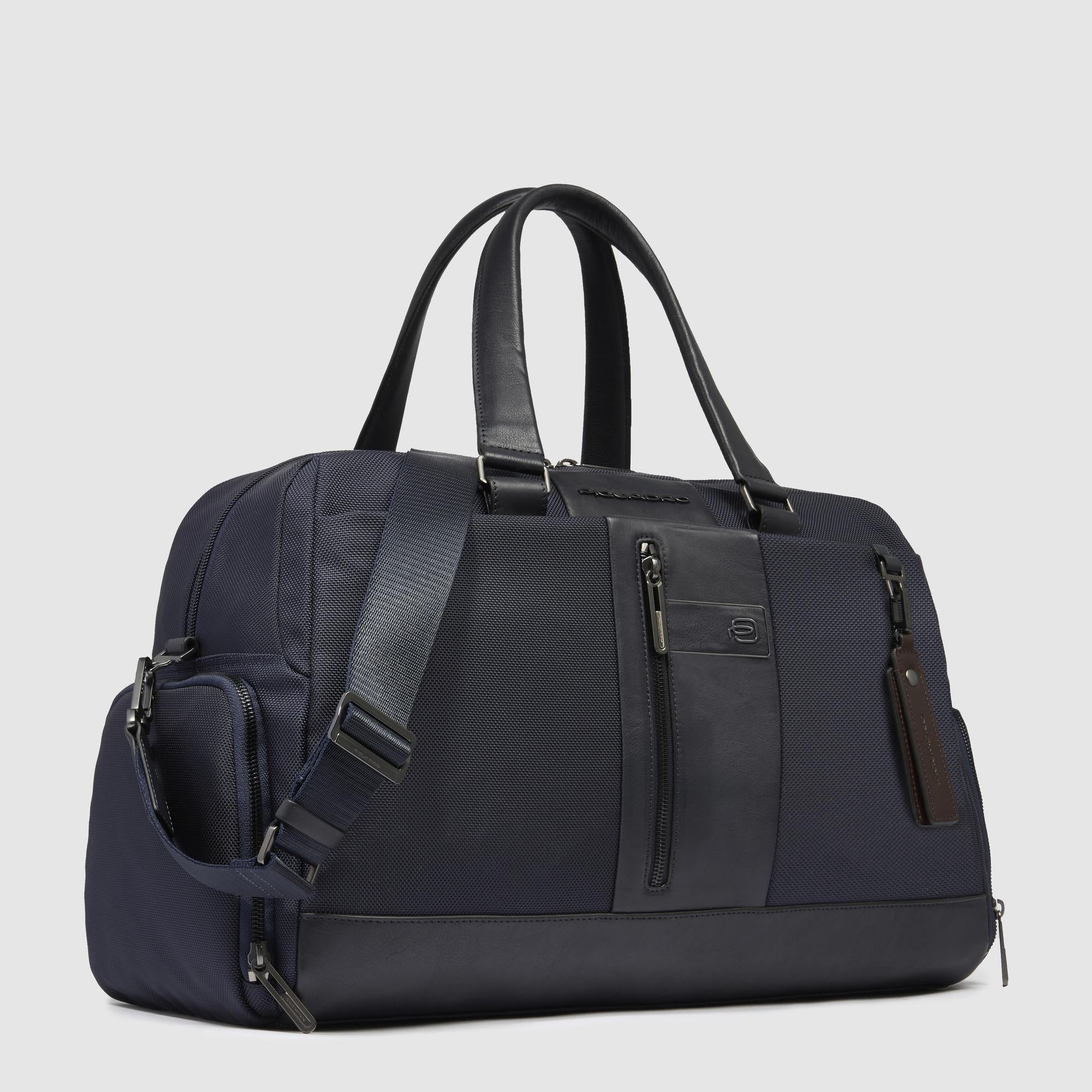 Piquadro Corner 2.0 Borsone Reisetasche blau Recycling-Stoff