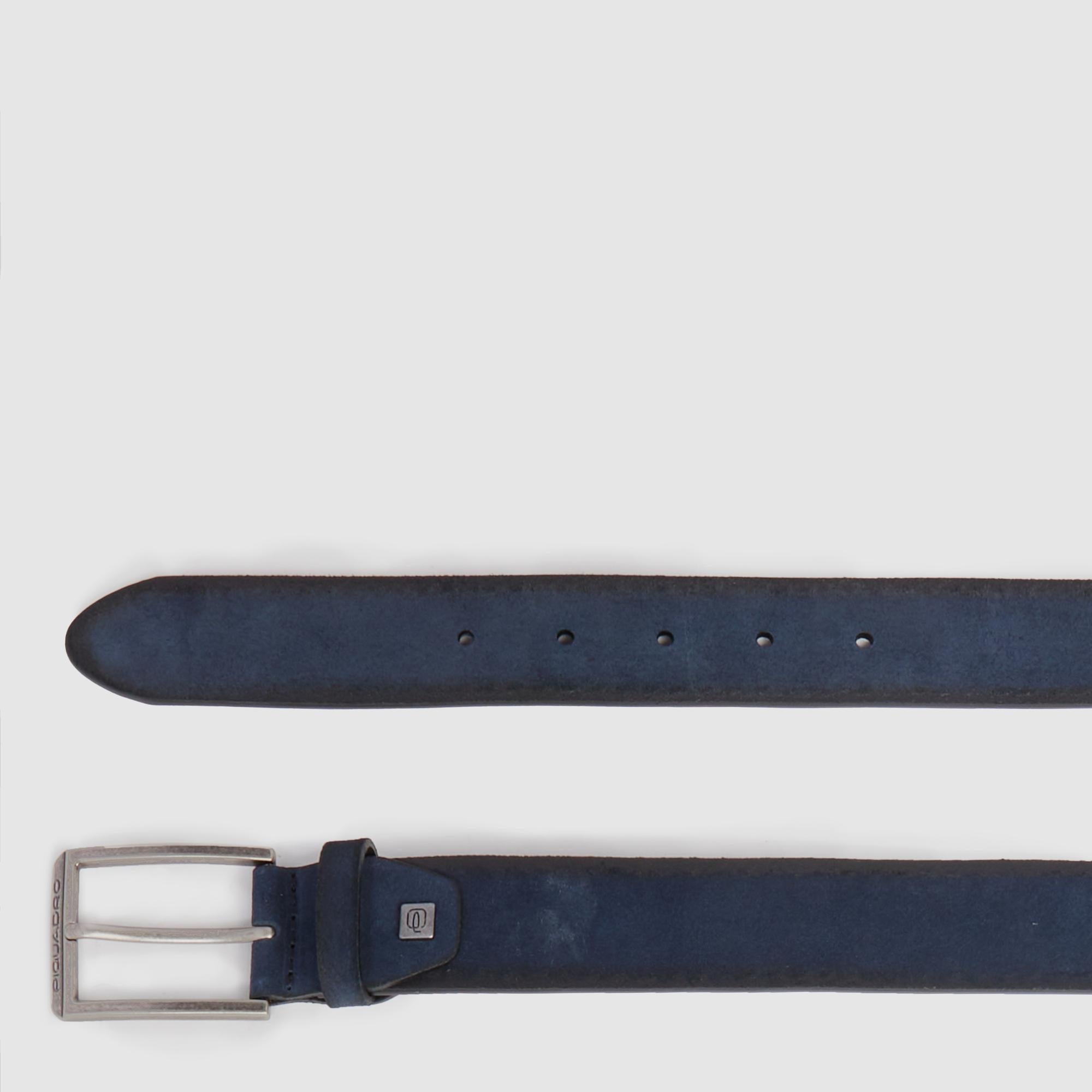 Piquadro Blue Square Ledergürtel Herren Braun Dornschließe