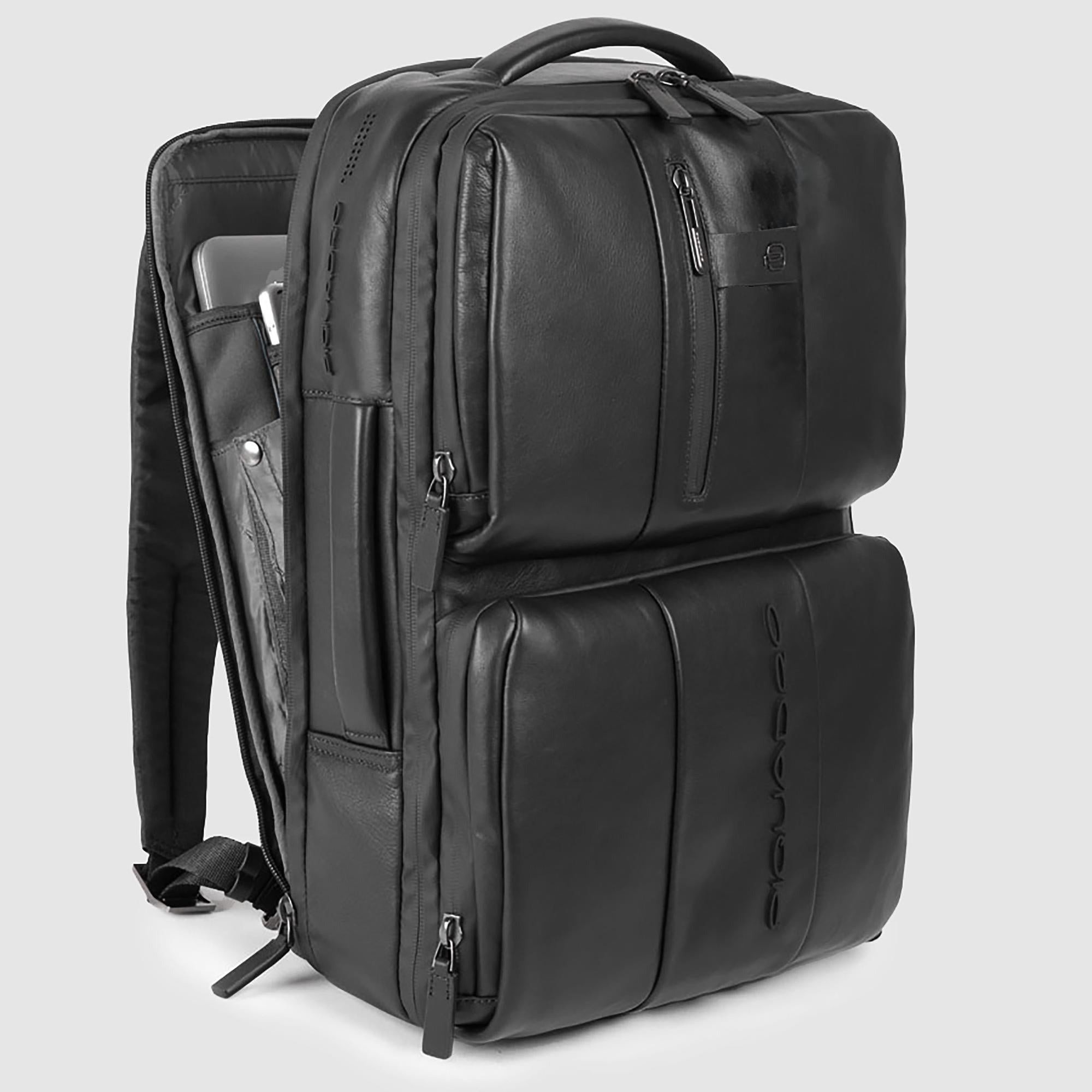 Piquadro Urban Herren Rucksack 17,3 Zoll Schwarz Laptop