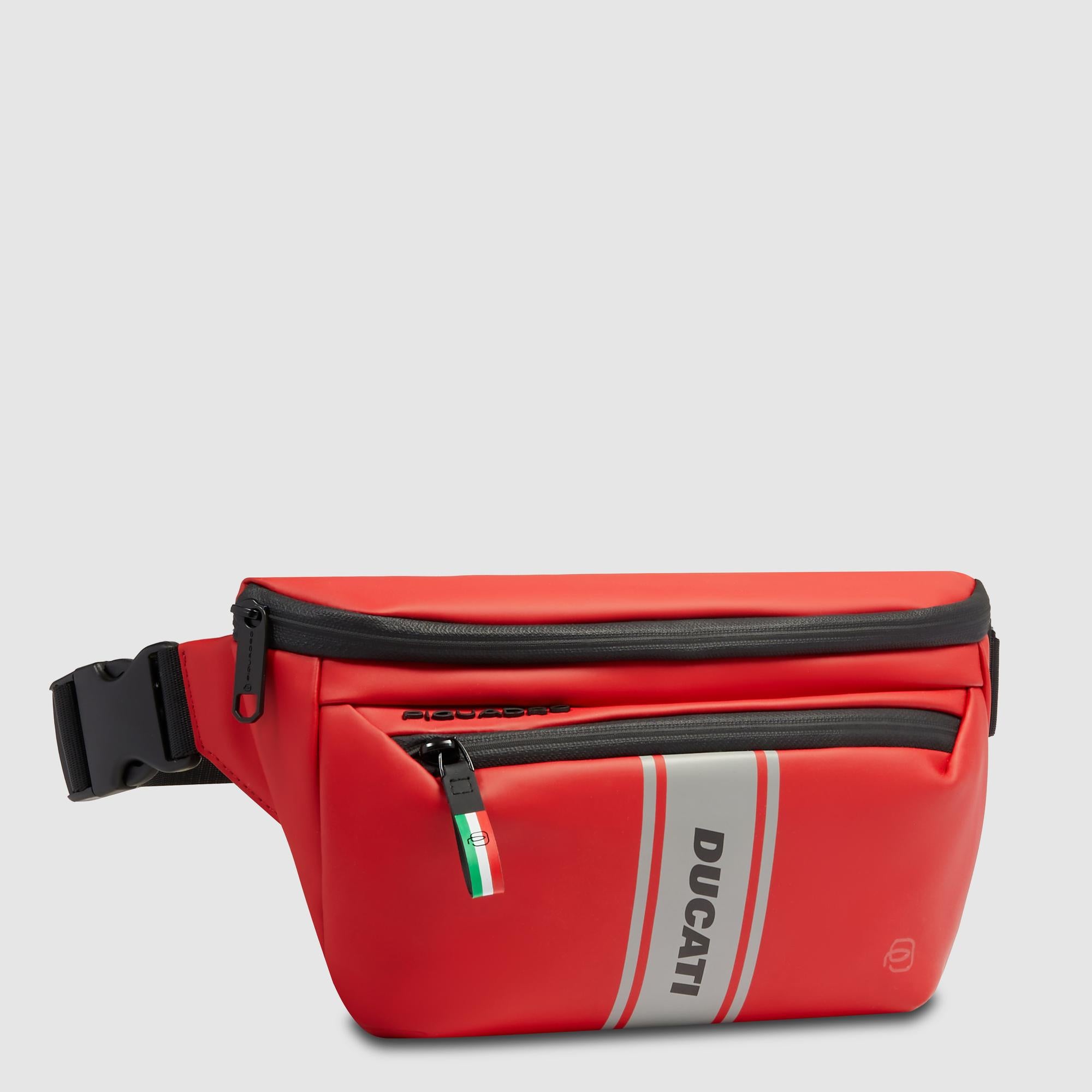 Piquadro x Ducati Gürteltasche Herren schwarz Stoff