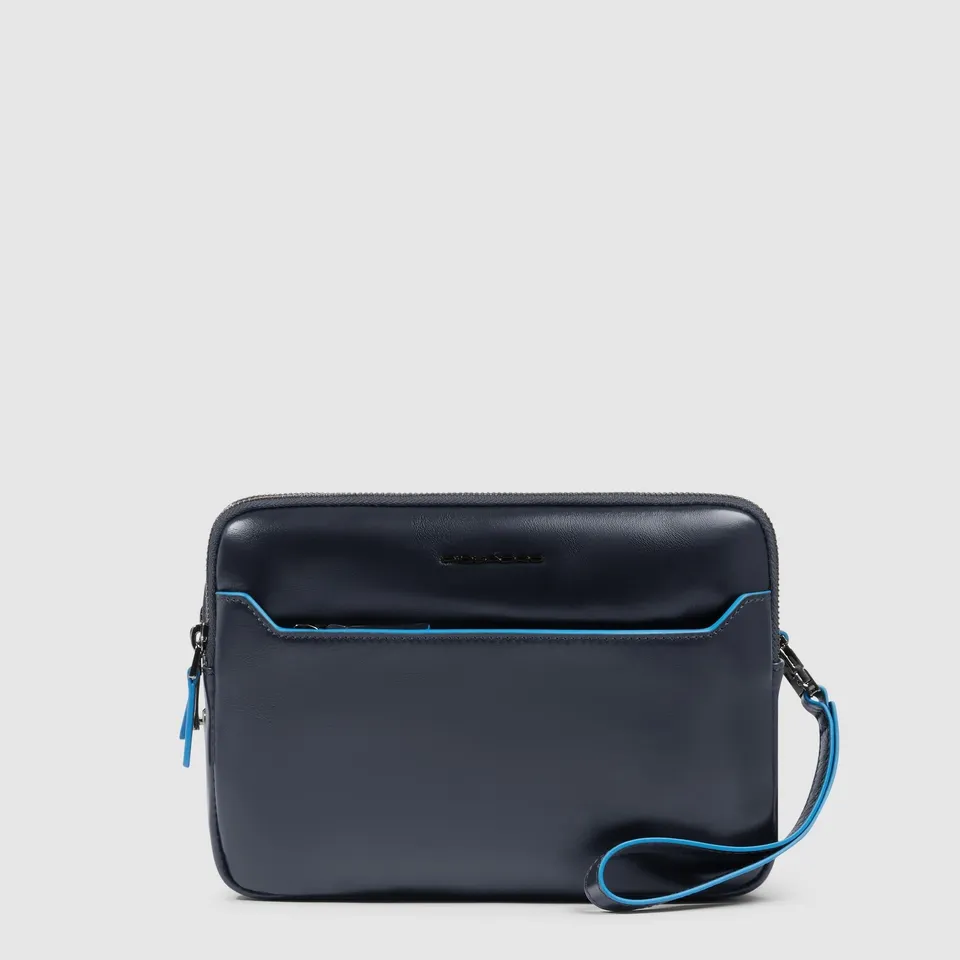 Piquadro Modus Pochette Herren Clutch schwarz iPad mini Riemen