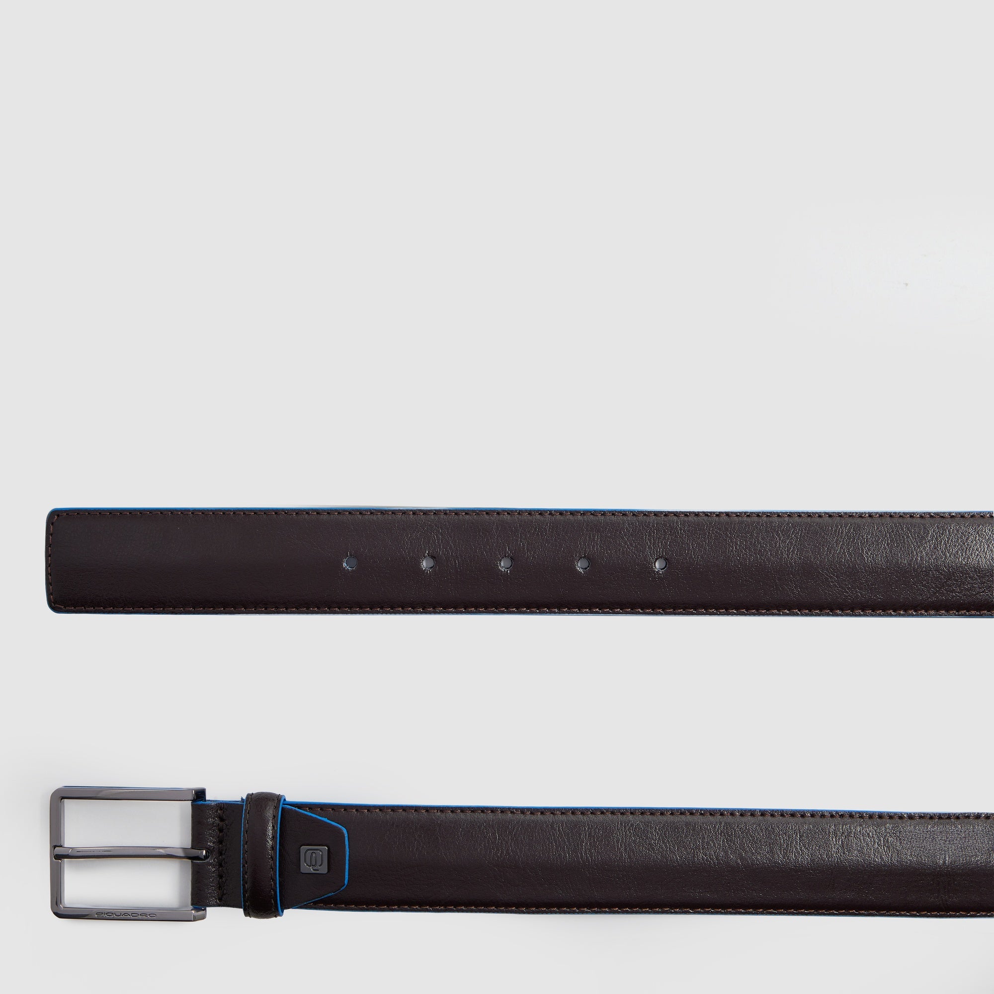 Piquadro Blue Square Herrengürtel Leder Blau Dornschließe