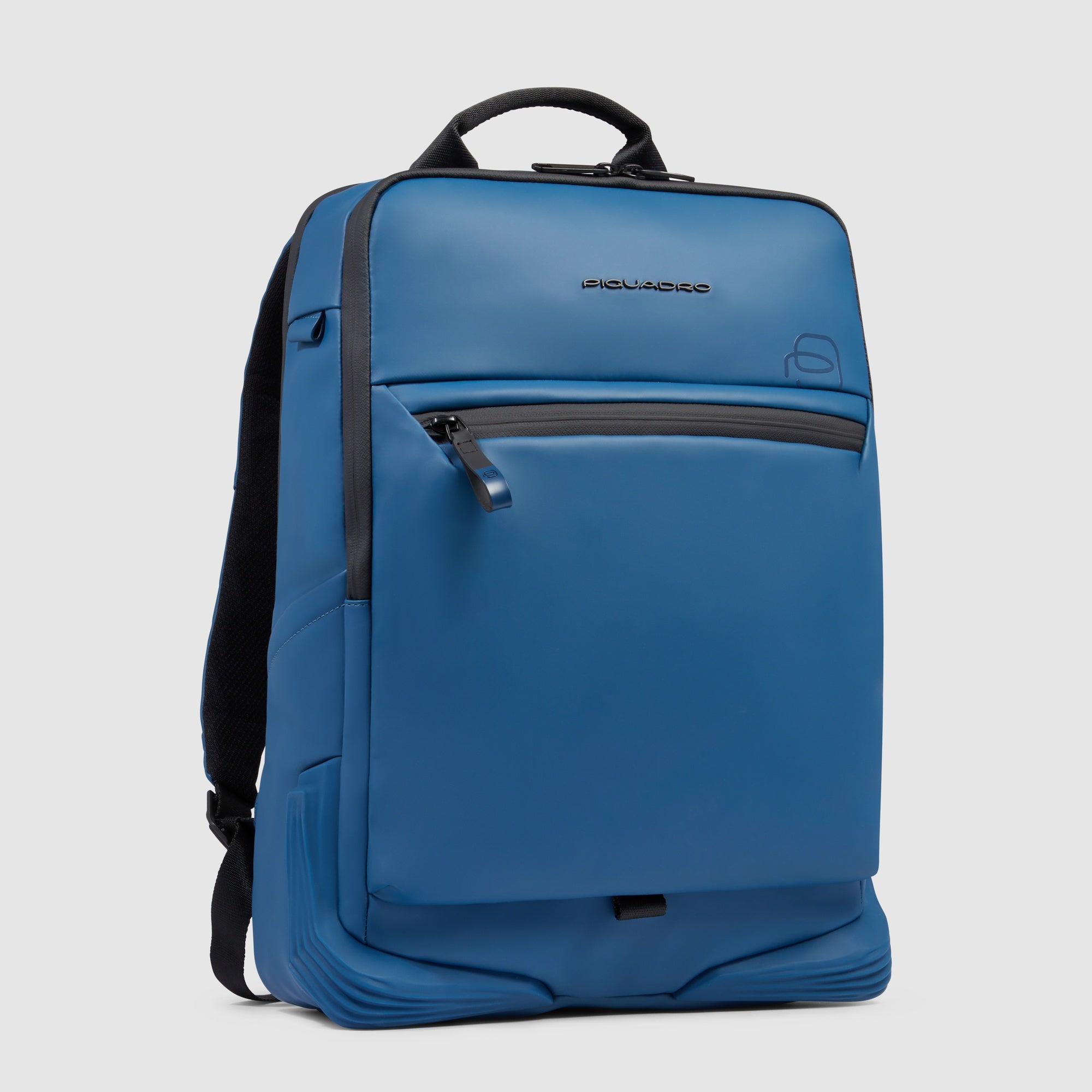 Piquadro Corner 2.0 Laptop-Rucksack 14 Zoll Blau wasserdicht