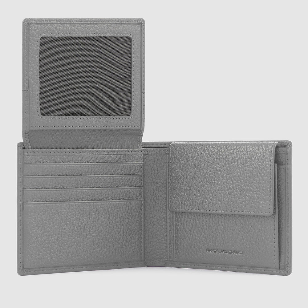 Piquadro Blue Square Geldbörse Herren Leder RFID Blau
